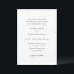 Raquel Classic Elegant Wedding Invitation<br><div class="desc">Elegant wedding invitation featuring a simple and classic design with traditional serif and elegant script fonts.</div>