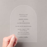 Raquel Classic Elegant Wedding Save the Date Acrylic Invitations<br><div class="desc">Elegant wedding save the date featuring a simple and classic design with traditional serif and elegant script fonts.</div>