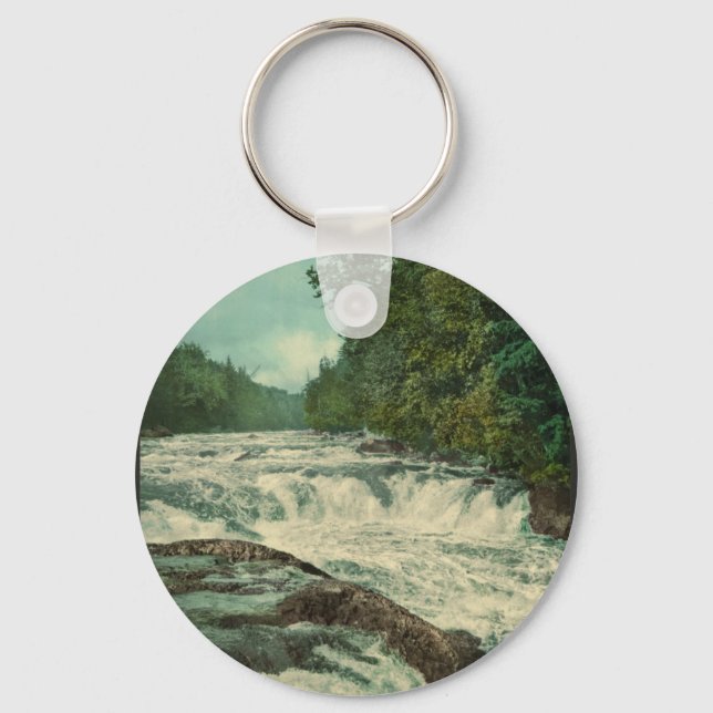 Raquette Falls on the Raquette River Key Ring (Front)