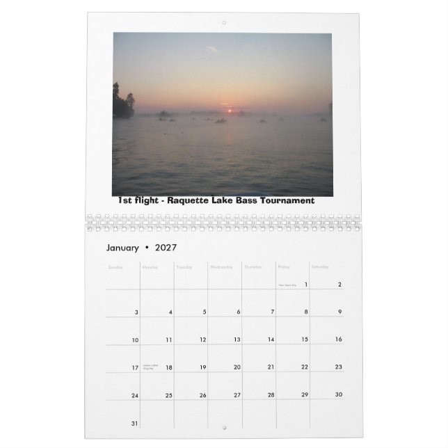 Raquette Lake Calendar 2012 (Jan 2027)