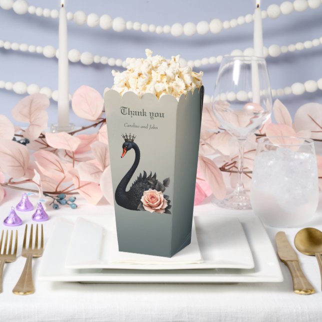 Rare as a black swan, timeless as true love.  favour box (Wedding)
