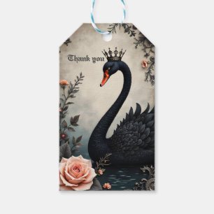 Rare as a black swan, timeless as true love.  gift tags