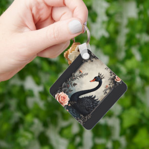 Rare as a black swan, timeless as true love.  key ring