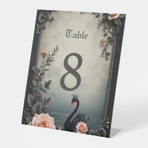 Rare as a black swan, timeless as true love. pedestal sign