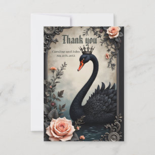 Rare as a black swan, timeless as true love. thank you card