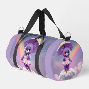 Rare Bear ~ Purple Duffle Bag
