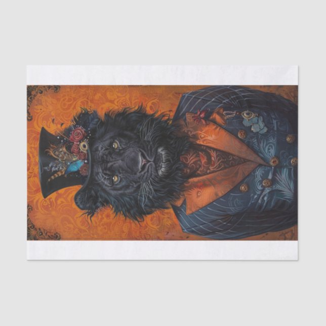Rare Black Lion3 Tissue Paper (Front)