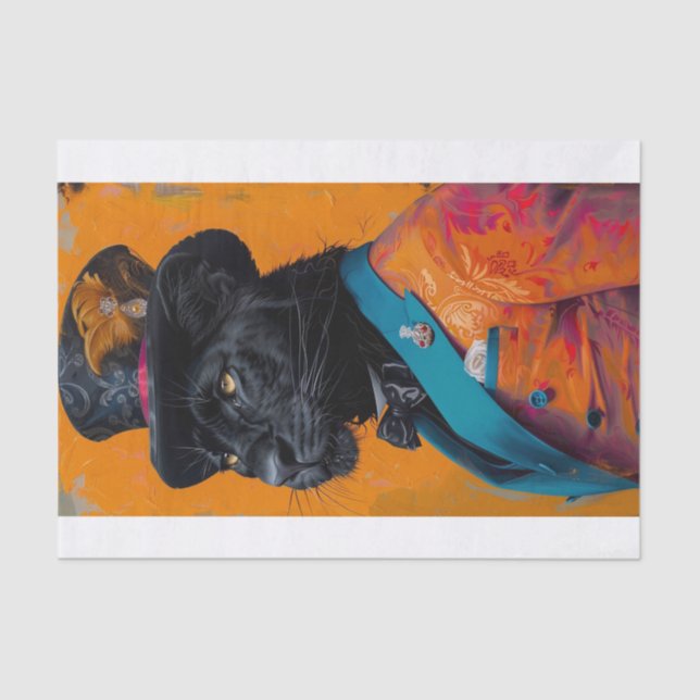 Rare Black Lion6 Tissue Paper (Front)