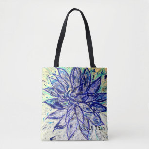 Rare Blue Dahlia Tote Bag