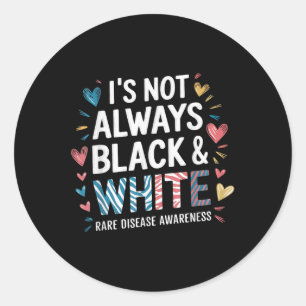 Rare Disease Awareness Day Zebra Warrior Support R Classic Round Sticker