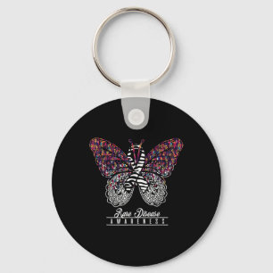Rare Disease Awareness Shirt Butterfly Lovers Gift Key Ring