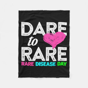 Rare Disease Awareness Shirt - Dare To Rare Diseas Fleece Blanket