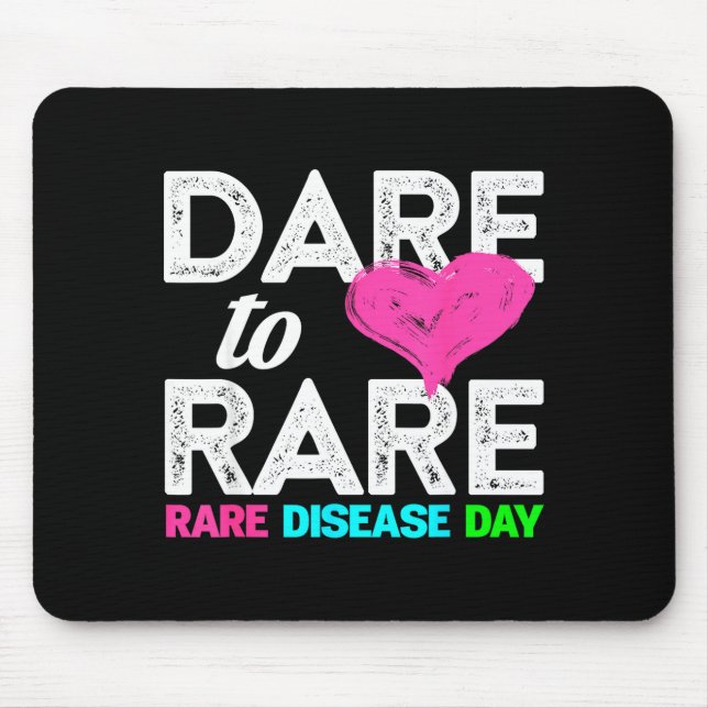Rare Disease Awareness Shirt - Dare To Rare Diseas Mouse Pad (Front)