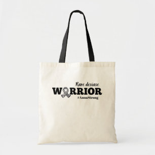 Rare disease awareness Warrior fight Black White Tote Bag
