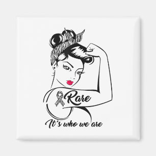 Rare Disease Awareness Warrior Zebra Ribbon Strong Magnet