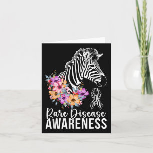 Rare Disease Awareness Zebra Rare Disease Warrior  Card