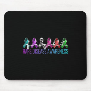 Rare Disease Awareness Zebra Ribbon Chronic Diseas Mouse Pad