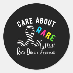 Rare Disease Day Care About Rare Disease Awareness Classic Round Sticker