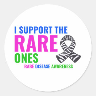 Rare Disease Support Empowering Awareness Classic Round Sticker