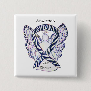 Rare Diseases Awareness Angel Ribbon Pin