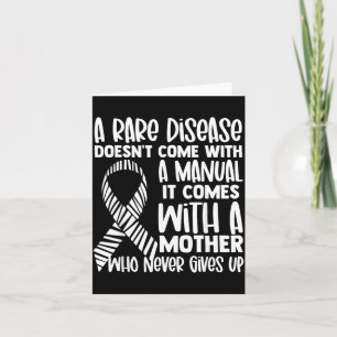 Rare Diseases Awareness Zebra Ribbon Mother Gives Card