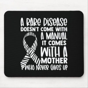 Rare Diseases Awareness Zebra Ribbon Mother Gives Mouse Pad
