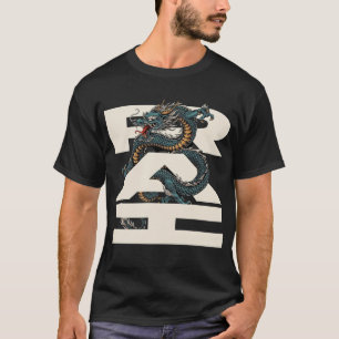 Rare Dragon Streetwear Art Japanese Mythical T-Shirt