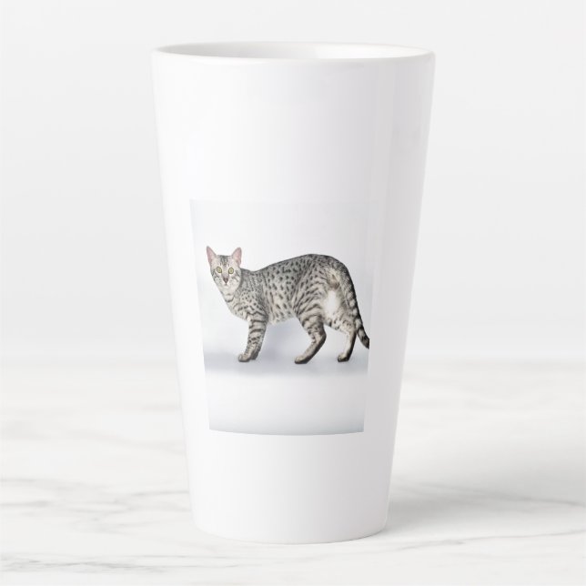 Rare Egyptian Mau Cat Latte Mug (Front)