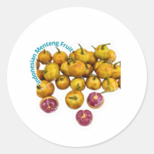 ​Rare Exotic Menteng Fruit - Indonesian Tropical H Classic Round Sticker