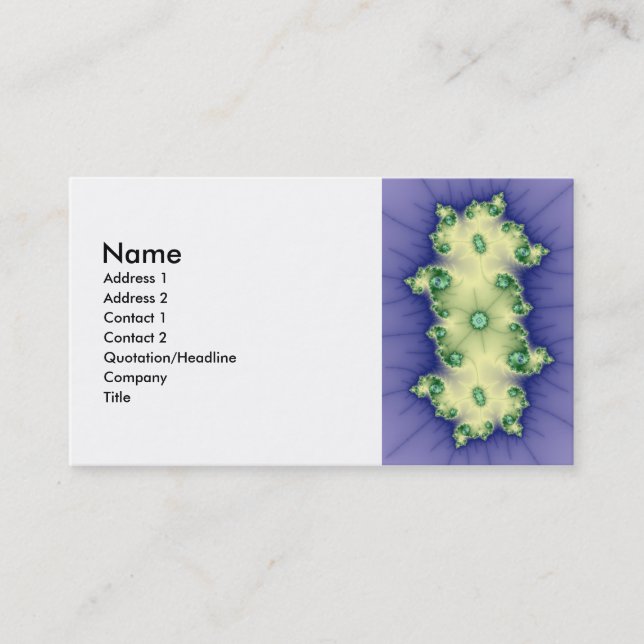 Rare Gem - Fractal Business Card (Front)
