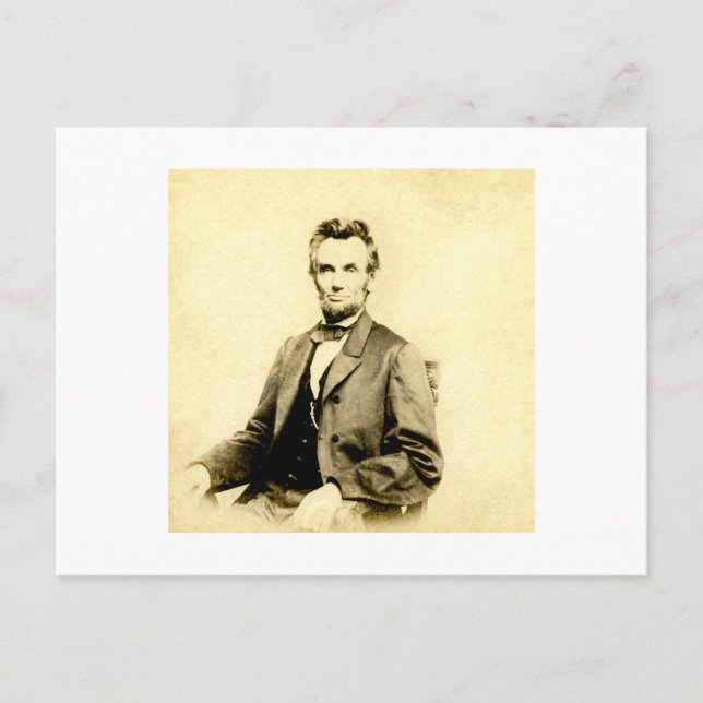 RARE President Abraham Lincoln STEREOVIEW VINTAGE Postcard (Front)