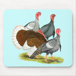 Rare Turkey Quartet Mouse Pad