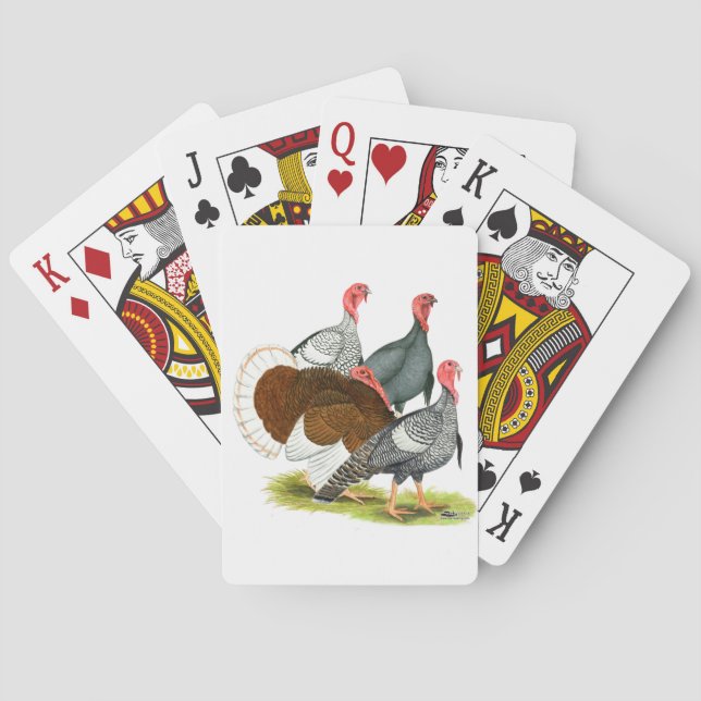 Rare Turkey Quartet Playing Cards (Back)