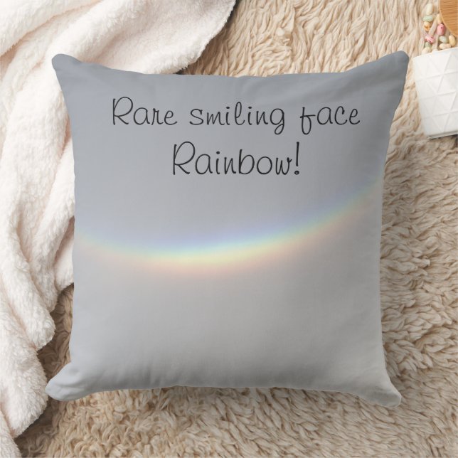 Rare Upside-down Smiling Face Rainbow Jersey Shore Cushion (Blanket)