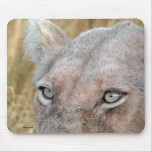 RARE WHITE LION MOUSE PAD