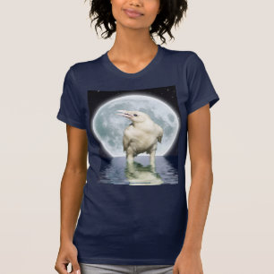 Rare White Raven & Moon II Art T-shirt