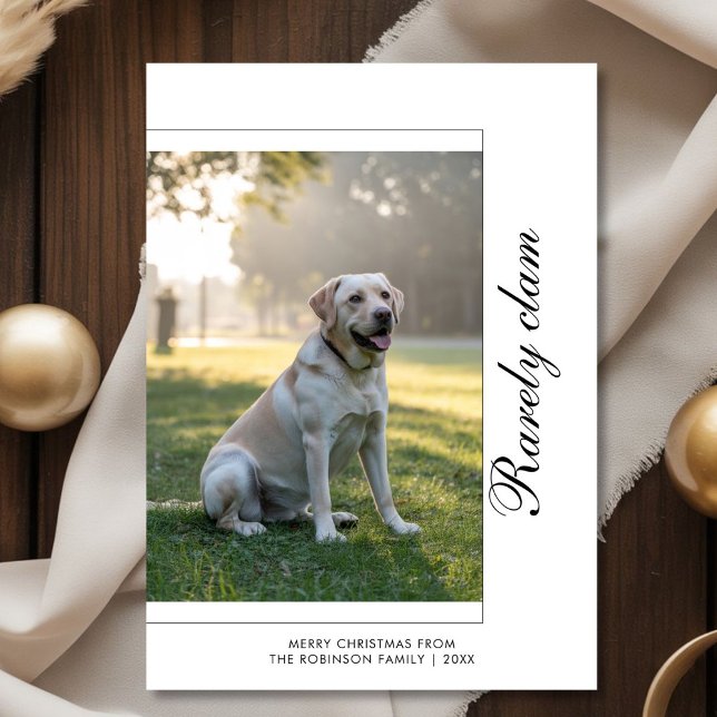 Rarely Christmas Dog Holiday Card |  Pet Photo (Creator Uploaded)