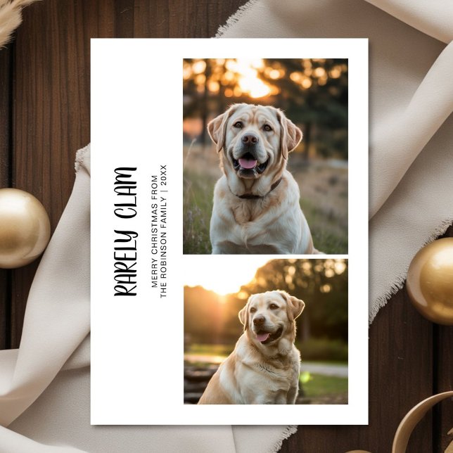 Rarely Christmas Outdoor 2 Dog Photo Card (Creator Uploaded)
