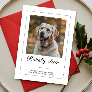 Rarely Christmas Puppy Photo Card