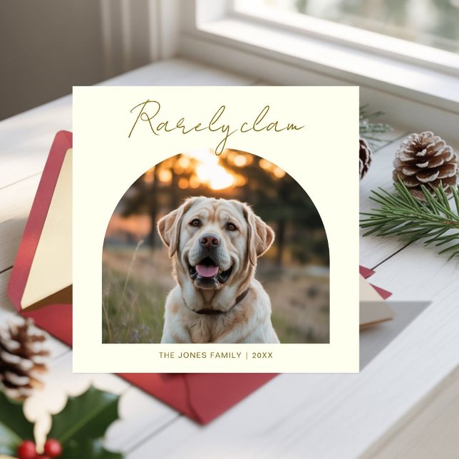 Rarely Christmas Sunset Golden Hour Dog Card  (Creator Uploaded)