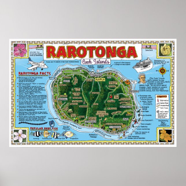 Rarotonga, Cook Islands Poster (Front)