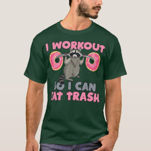 rash Eating Racoon  Funny Gym Swole Rat Weightlift T-Shirt