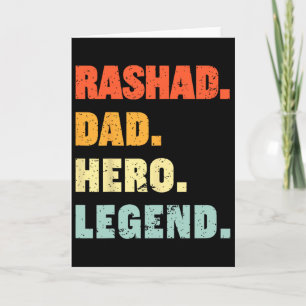 Rashad Dad Hero Legend Personalised Custom Name Fa Card
