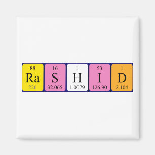 Rashid periodic table name magnet