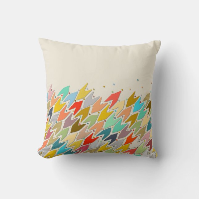 Rashmi ikat ivory cushion (Front)