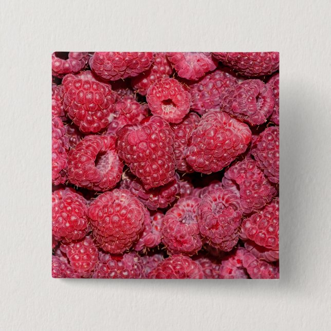 Raspberries 15 Cm Square Badge (Front)
