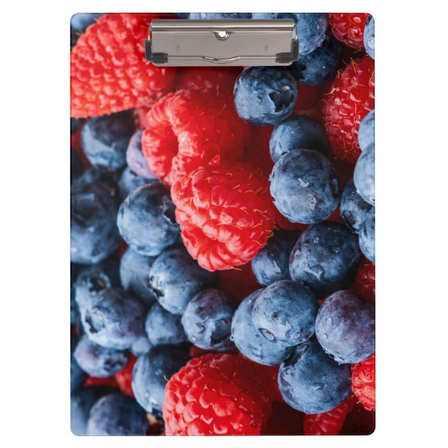 Raspberries and Blueberries Clipboard (Front)
