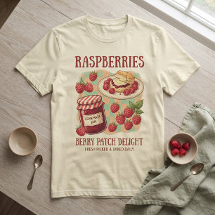 Raspberries Berry Patch Delight Cottagecore Fresh  T-Shirt