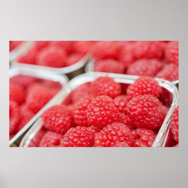 raspberries closeup poster (Front)