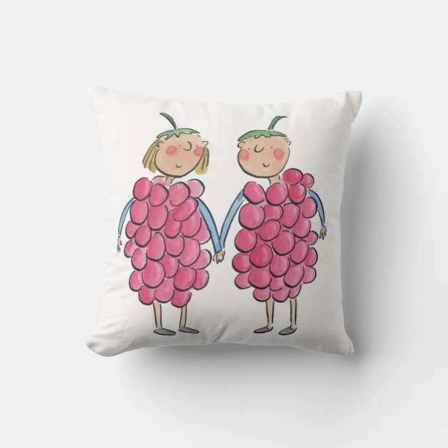 Raspberries Cushion (Front)